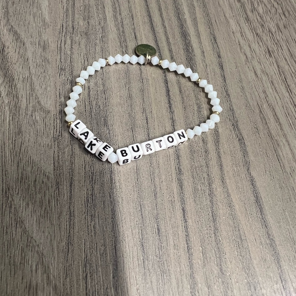 Lake Burton White Beaded Bracelet